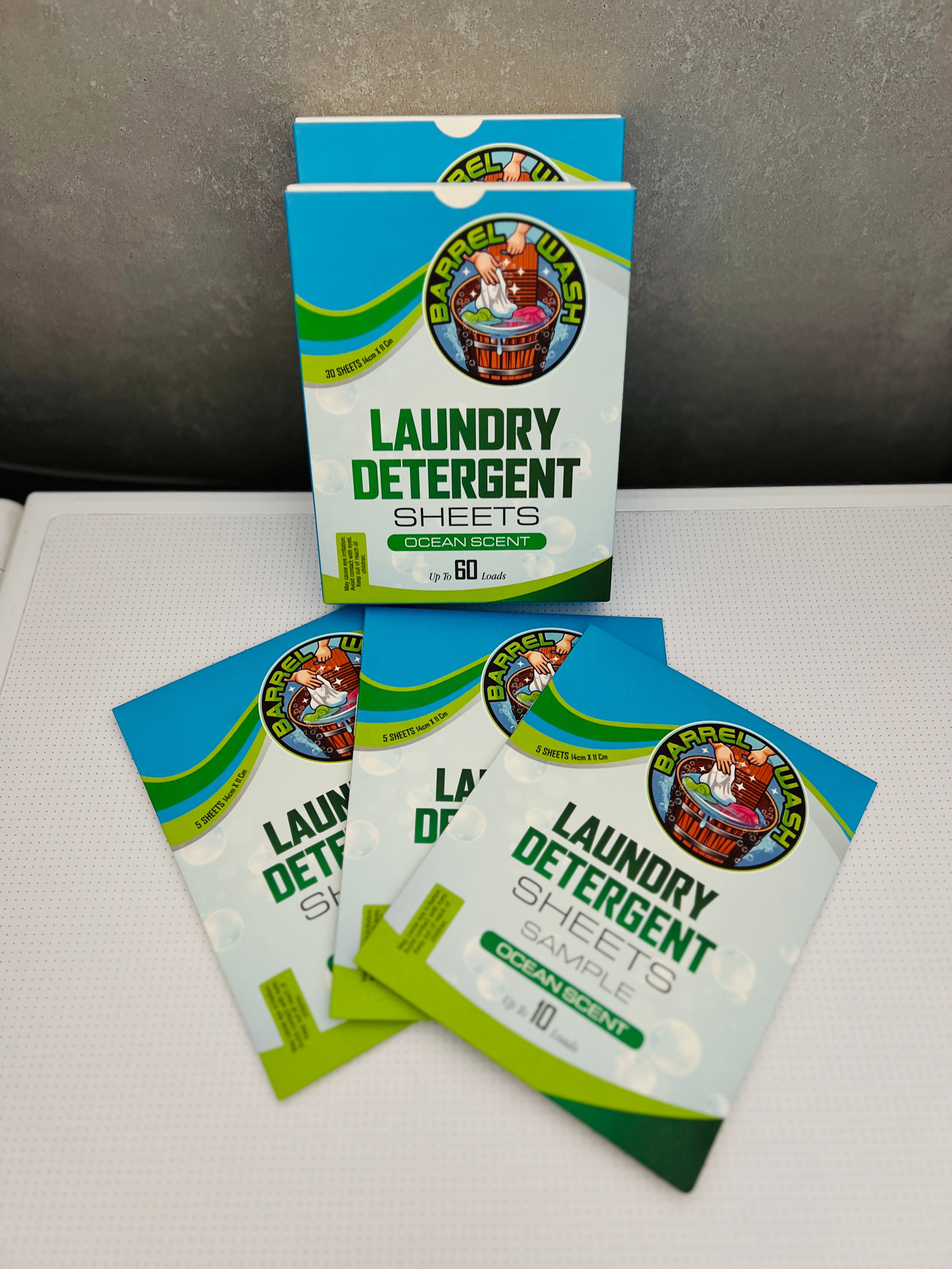 Barrel Wash  Laundry Detergent Sheets
